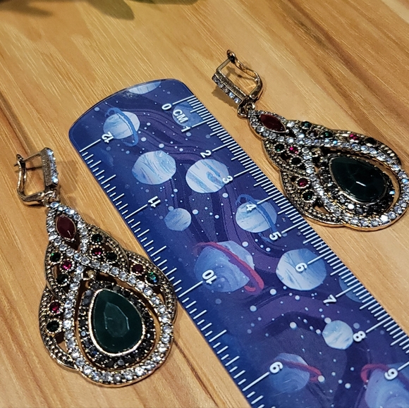 Turkish Vintage Looking Jewelry Set forWomen,NEW,2pc,Ethnic,Wedding,HandmadeGift - Picture 6 of 9